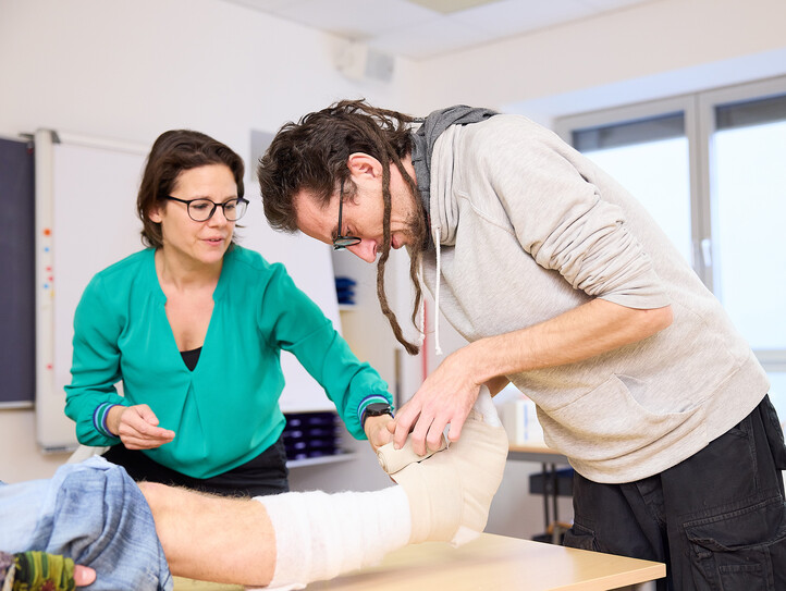 Fußverband anlegen